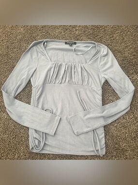 Mixed Threads Light Blue Top Size Medium 0051